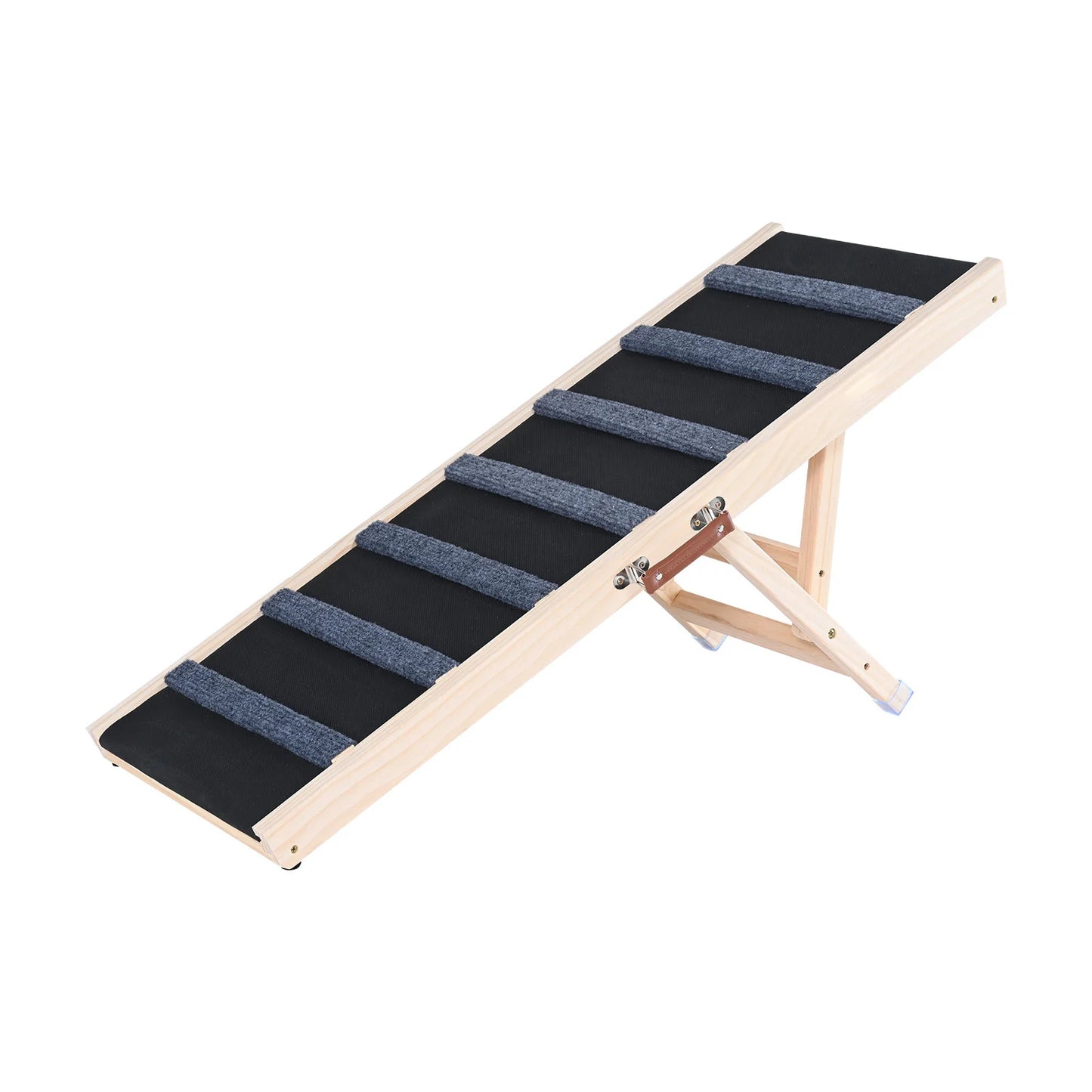 SucceBuy Adjustable Wooden Folding Pet Ramp For Stairs