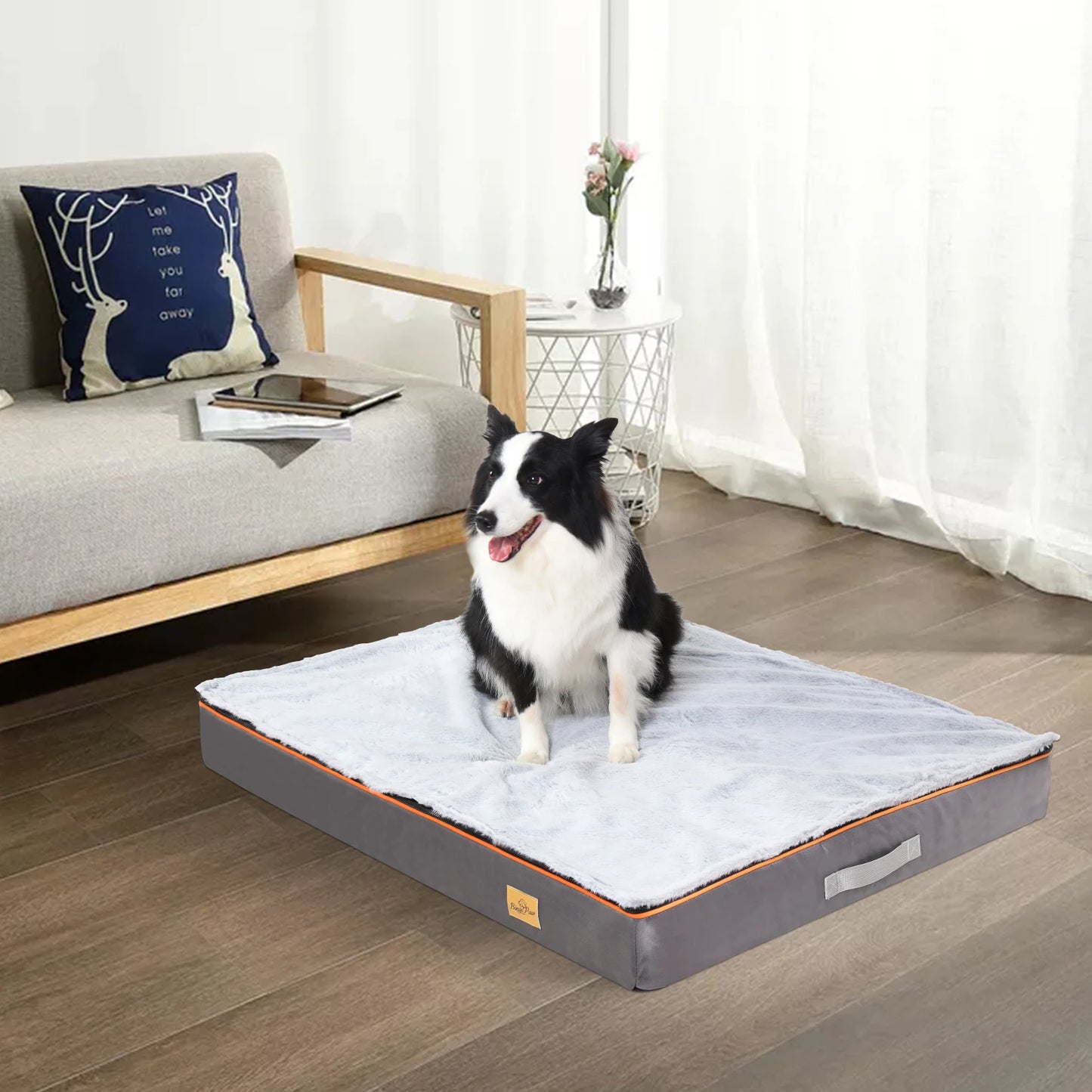 Bingopaw Large Orthopedic Dog Bed With Washable Cover