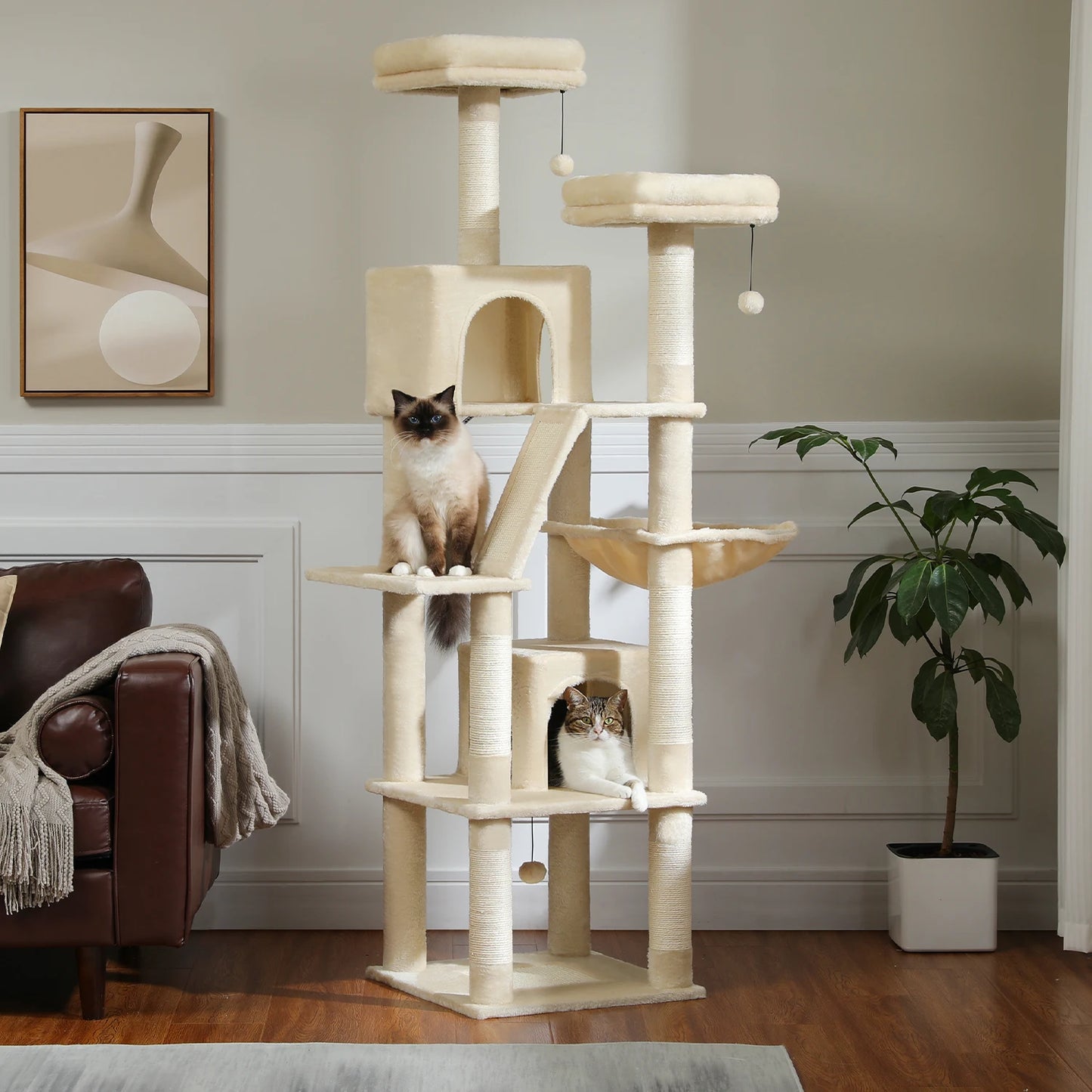 Pawz Road Large Multi Level Plush Cat Tree Tower