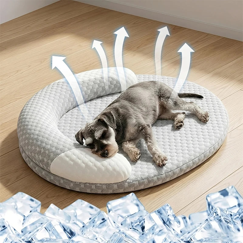Summer Ice Silk Cooling Pet Mat for Dogs and Cats Indoors