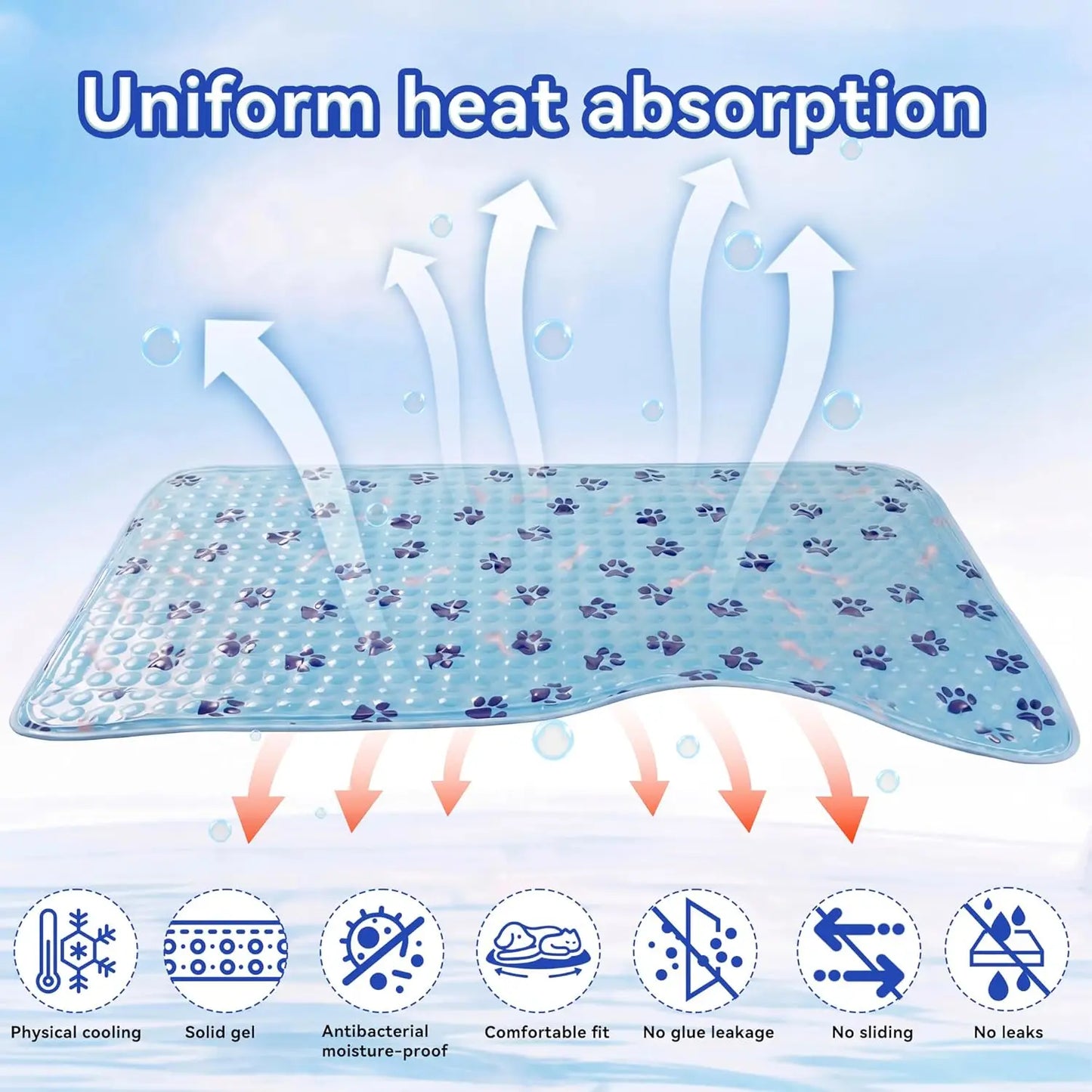 Pet Cooling Gel Mat Self-Cooling Pad For Dogs