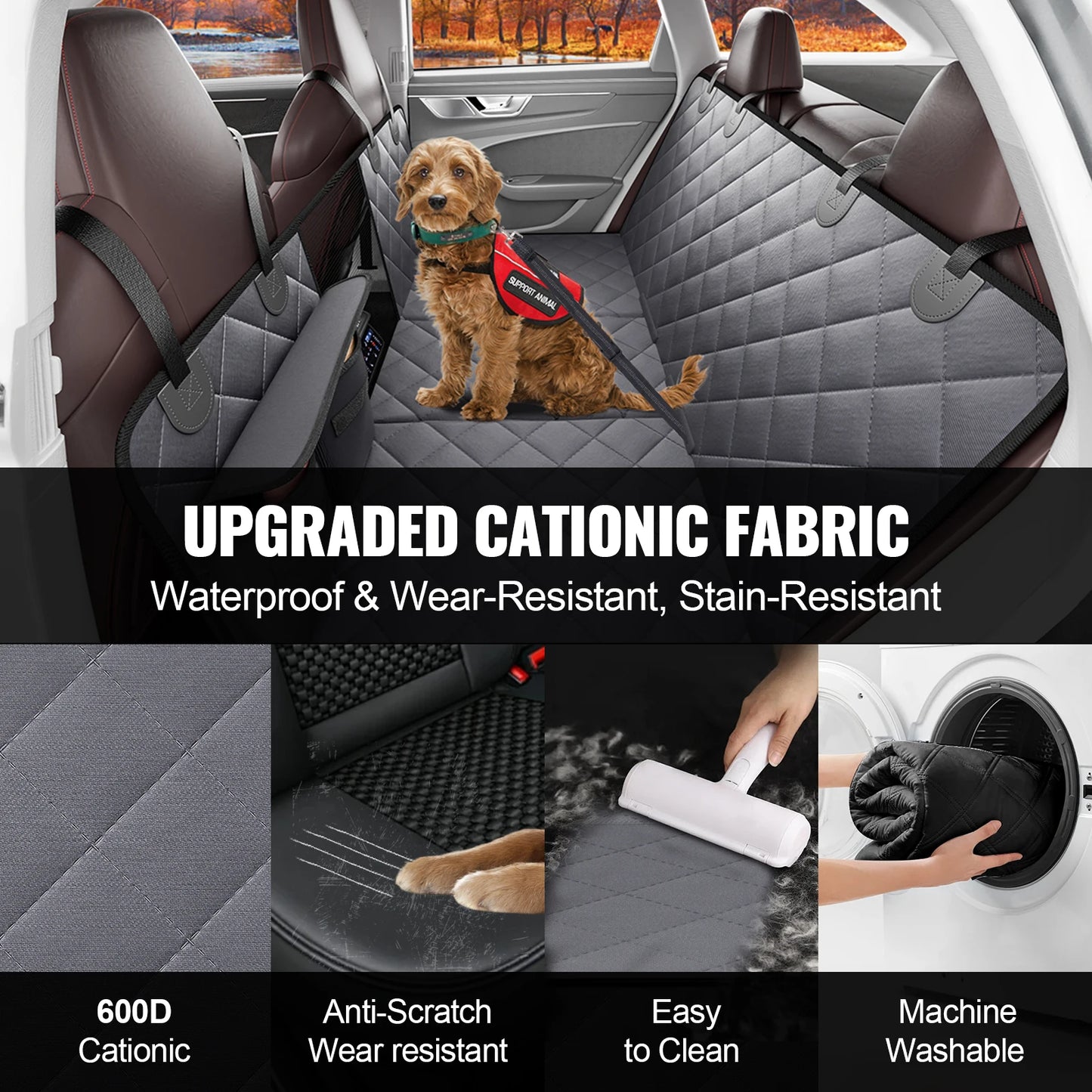 SucceBuy Waterproof Dog Hammock Back Seat Extender For Car