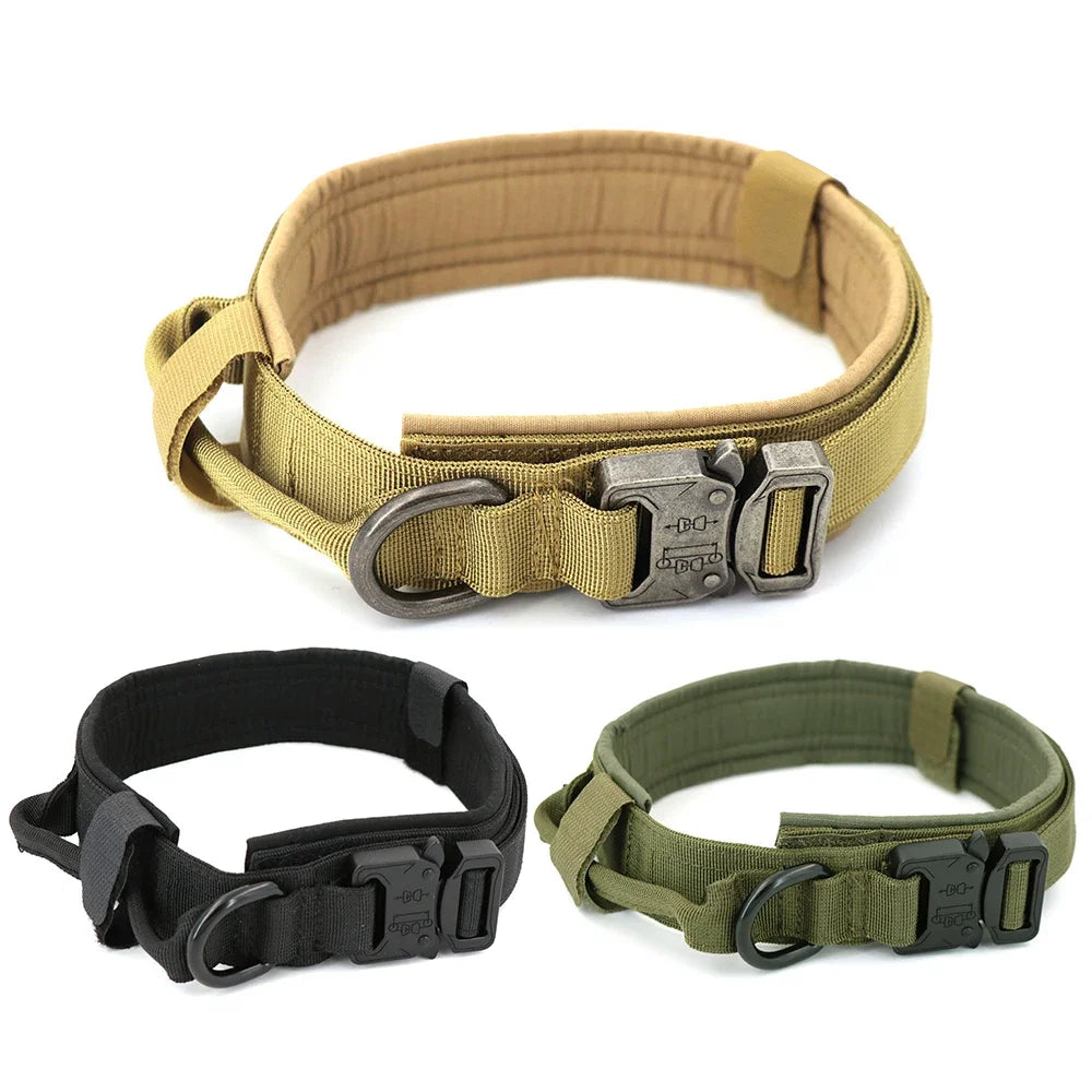 Adjustable Nylon Dog Collar And Leash Set With Control Handle