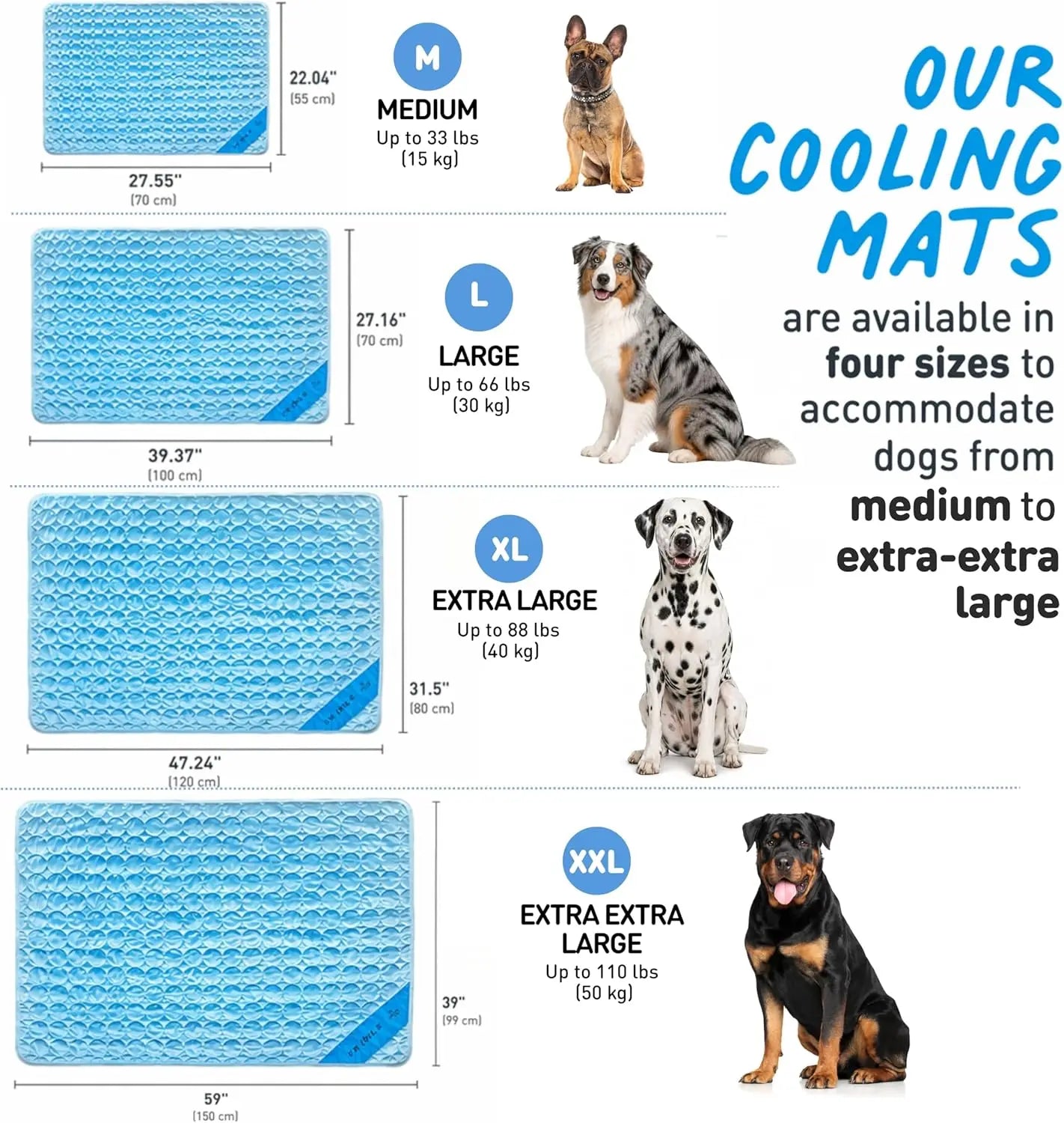 Self Cooling Dog Mat No Freezer Washable Portable