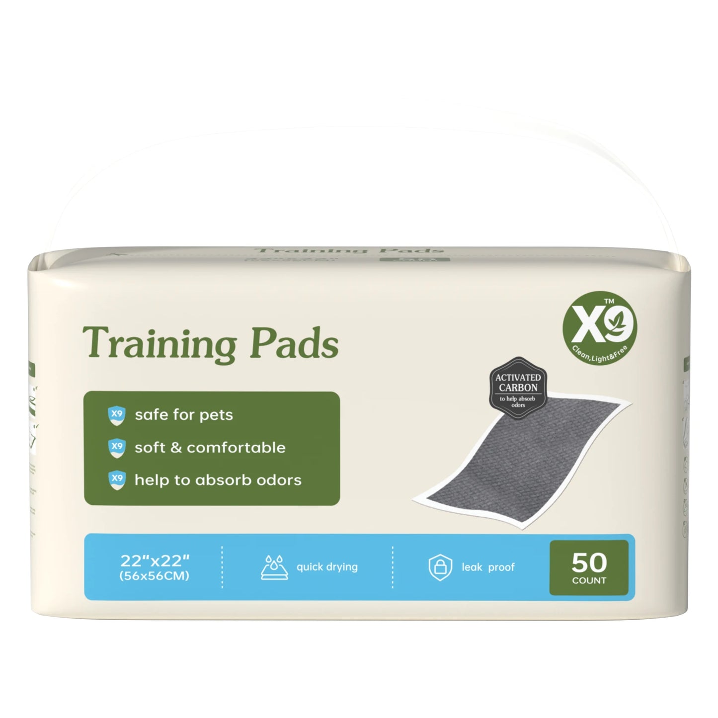 50pc Activated Bamboo Charcoal Disposable Pet Underpads