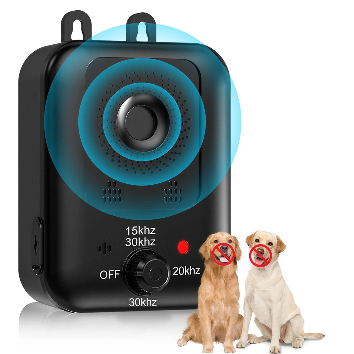 Automatic Ultrasonic Dog Bark Deterrent Device Rechargeable Indoor Outdoor