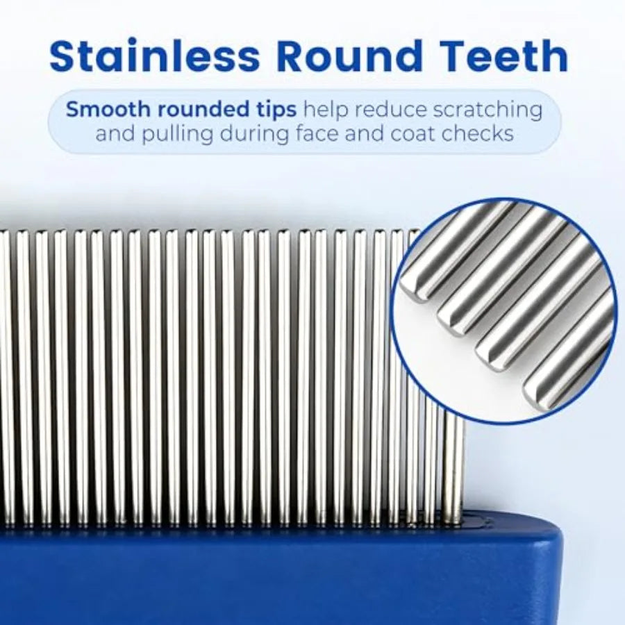 Prime Pets Flea Comb for Dogs and Cats Stainless Steel Grooming