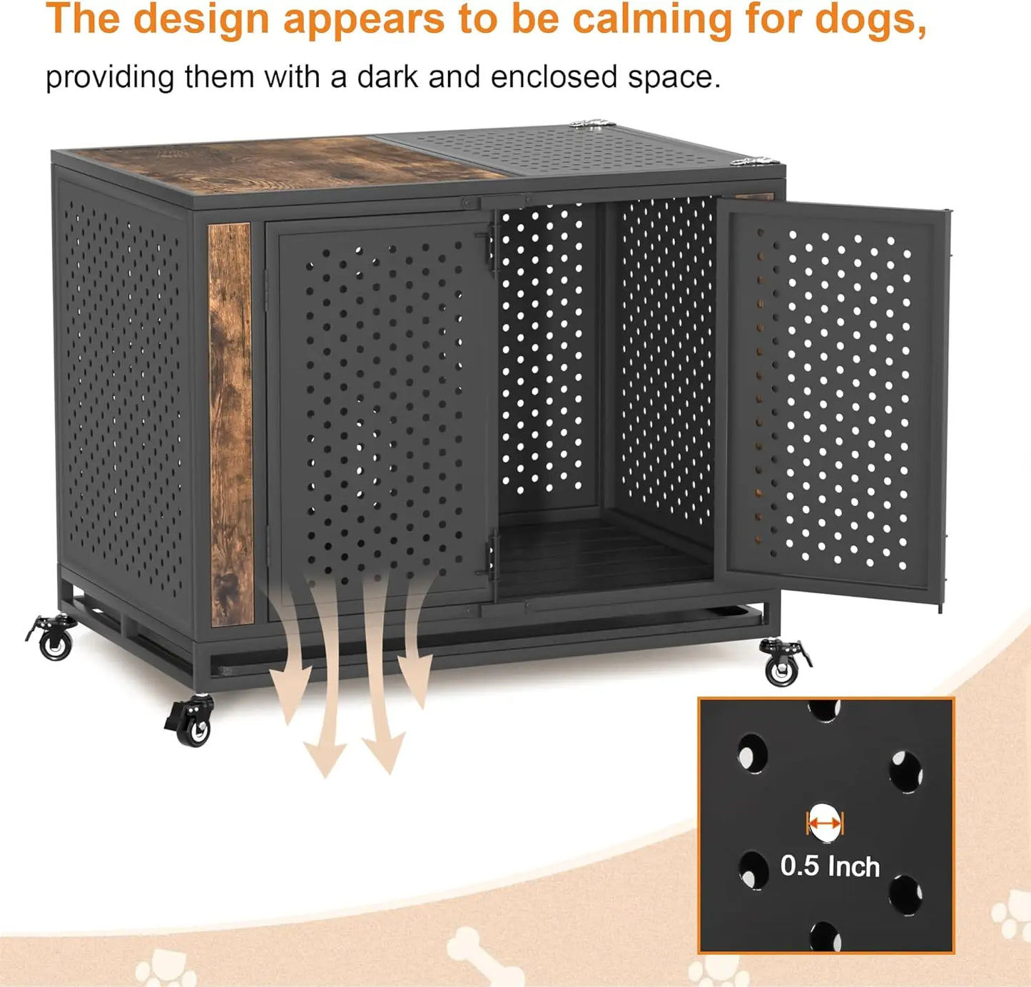 Heavy Duty Dog Crate Furniture for Medium and Large Dogs