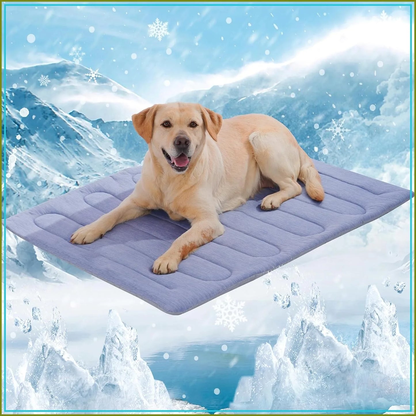 Self Cooling Dog Bed Washable For Indoor Outdoor Large Dogs