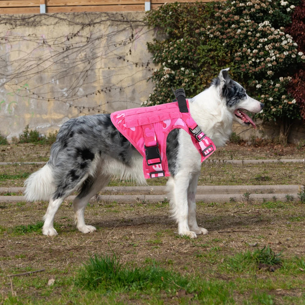 Military Camouflage Dog Harness Tactical Nylon Vest For Training