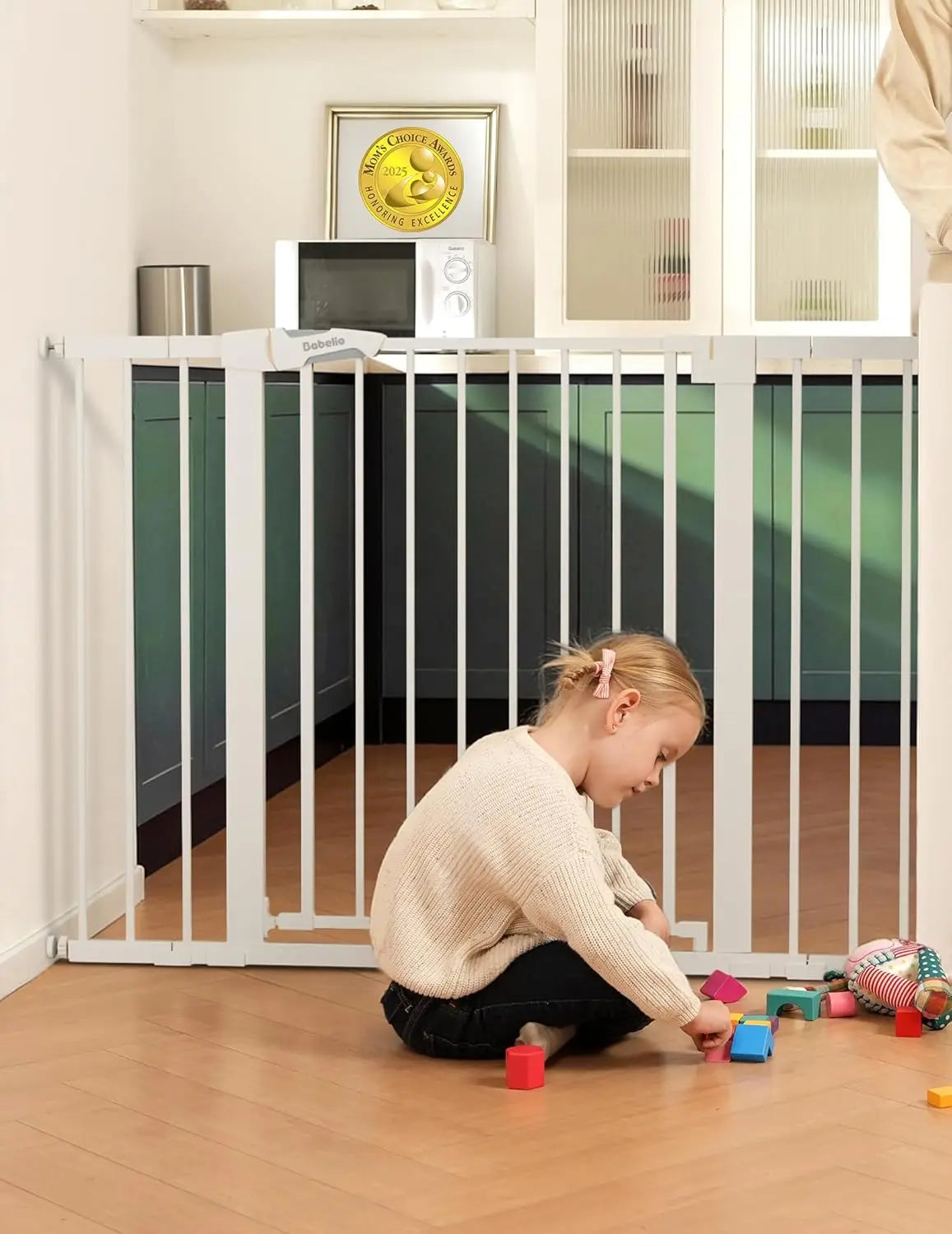 Auto Close Pressure Mounted Safety Gate For Stairs And Doorways