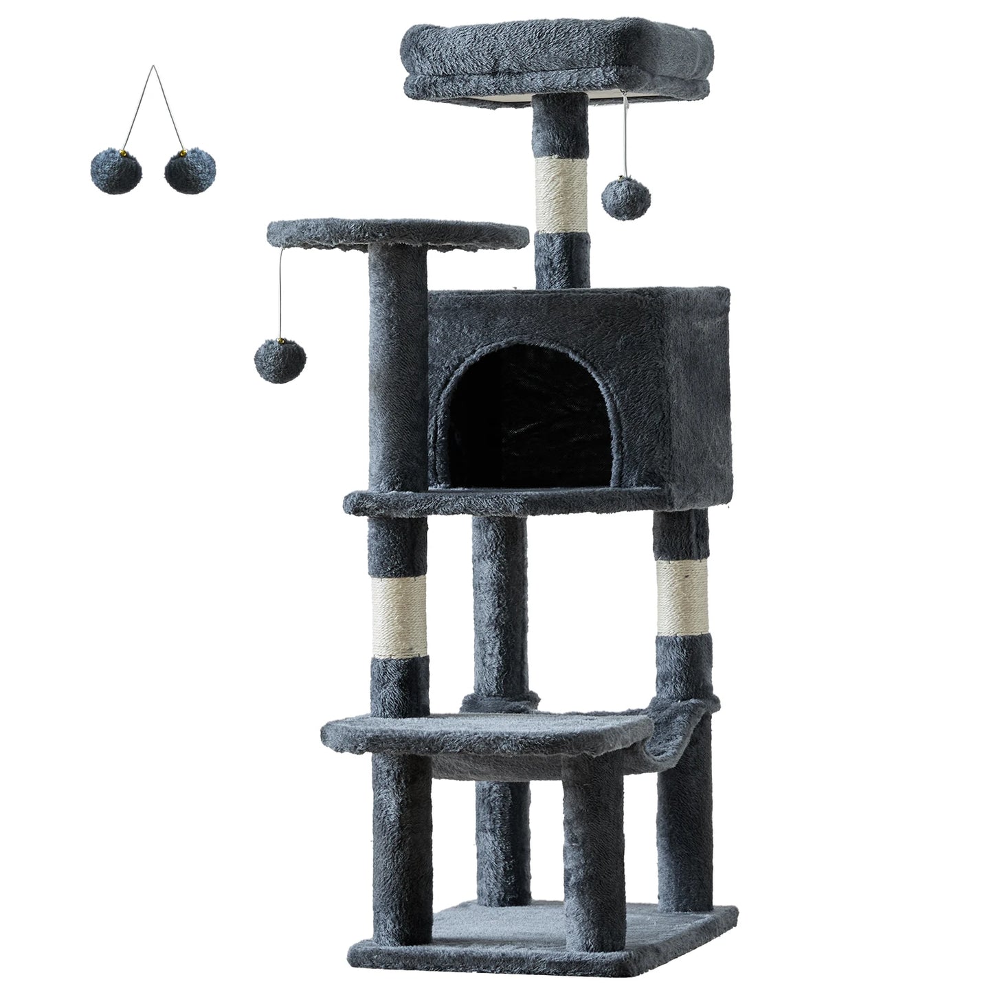 JHK Cat Tree Multi Cat Climbing Tower With Sisal Posts