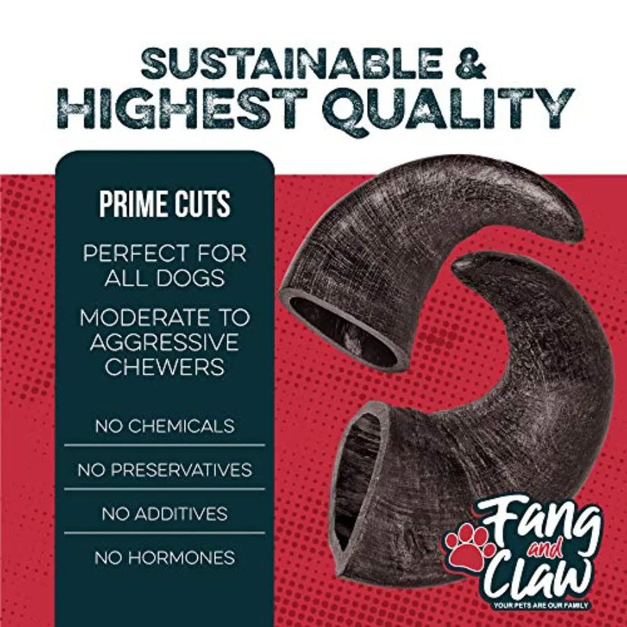 Yao Hui Huang Water Buffalo Horn Dog Chew 4 Pack All Natural