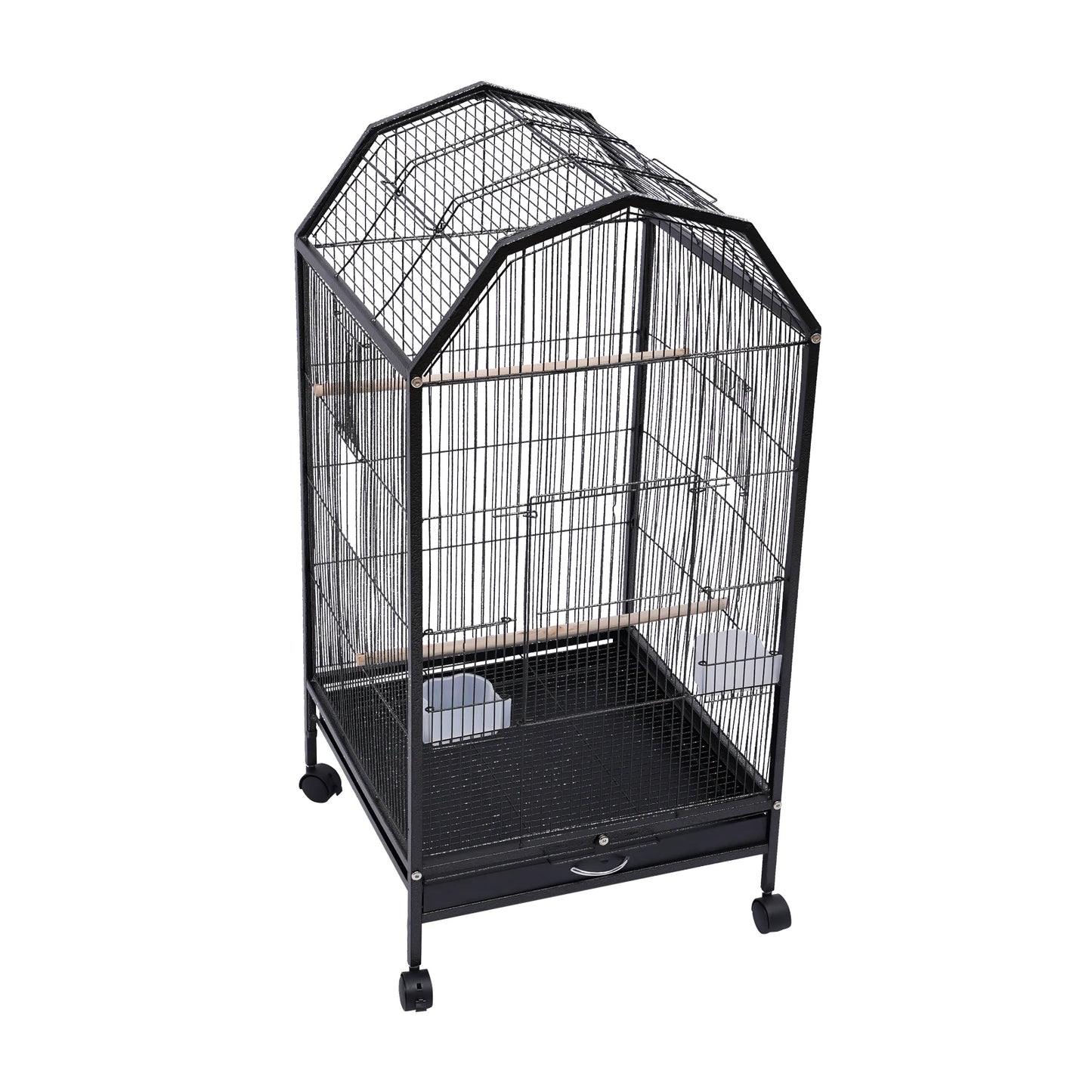 Large Metal Bird Flight Cage With Rolling Stand And Anti Escape Door