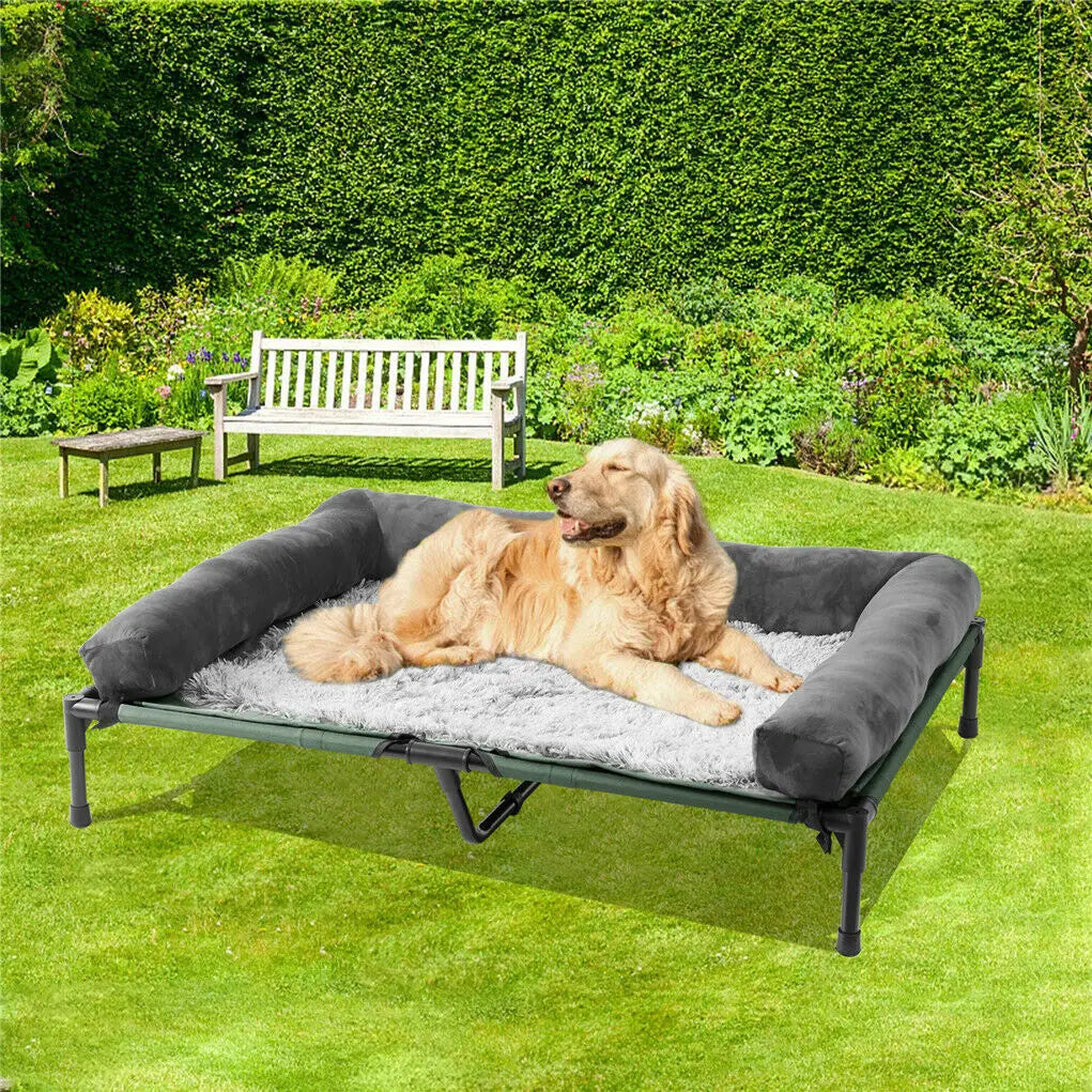 BINGOPAW Elevated Pet Lounger Bed for Dogs and Cats