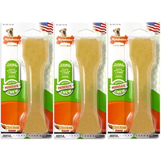 Yao Hui Huang FlexiChew Chicken Flavored Bone Dog Toys 3-Pack