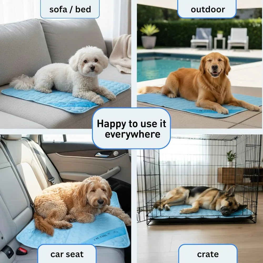 Self Cooling Dog Mat No Freezer Washable Portable