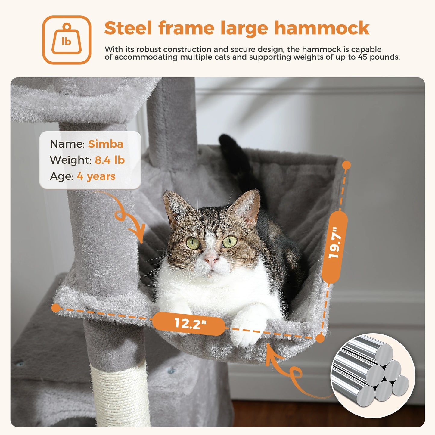 Pawz Road Large Multi Level Plush Cat Tree Tower