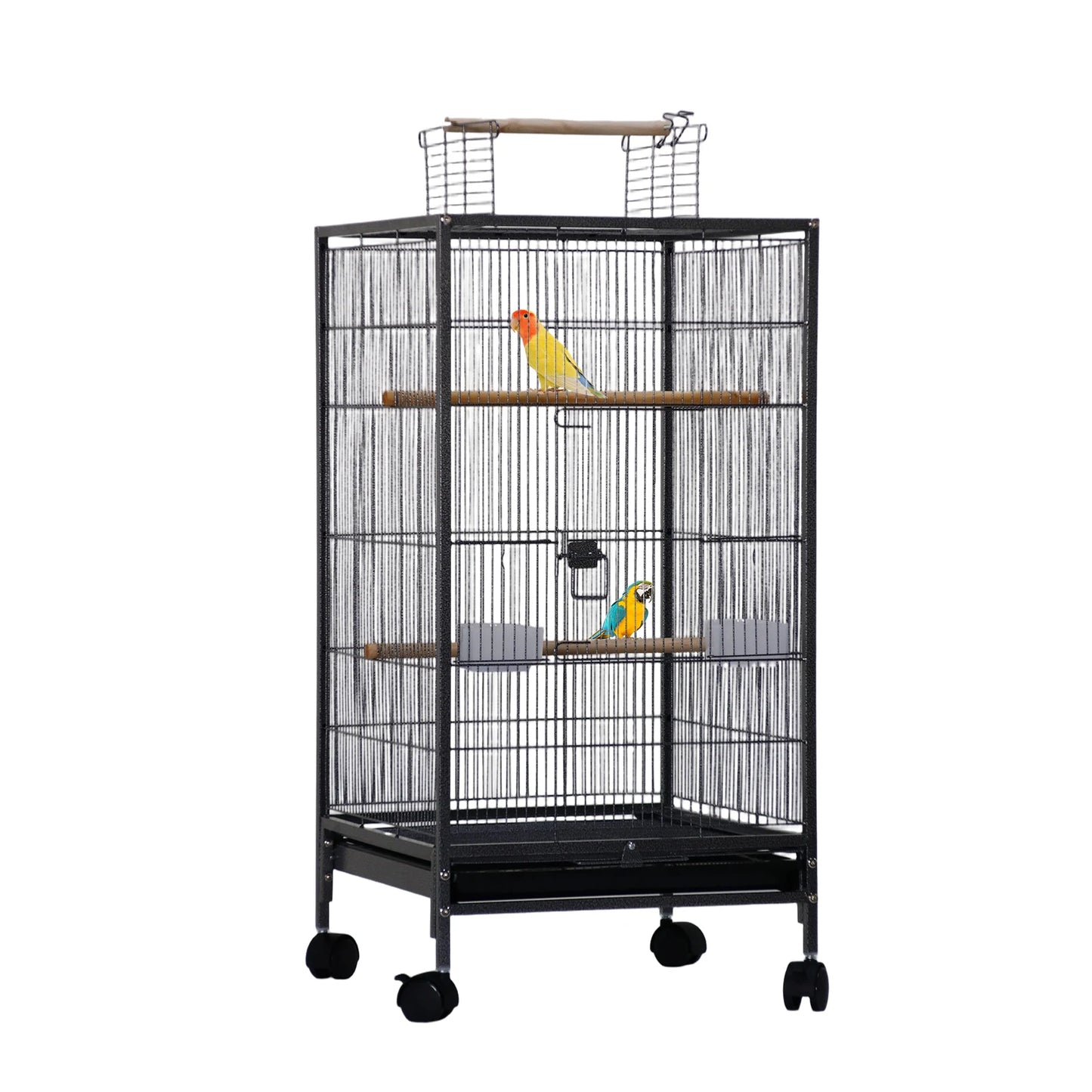 Large Wrought Iron Bird Cage Stand For Parakeets And Cockatiels