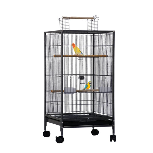 Large Wrought Iron Bird Cage Stand For Parakeets And Cockatiels