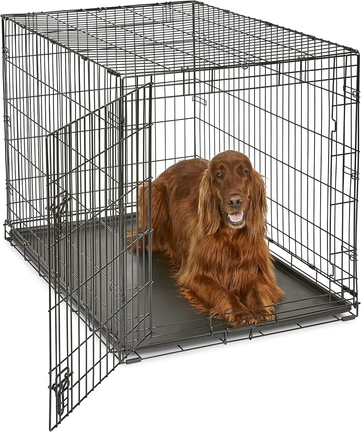 Midwest Homes for Pets Folding Dog Crate with Leakproof Tray