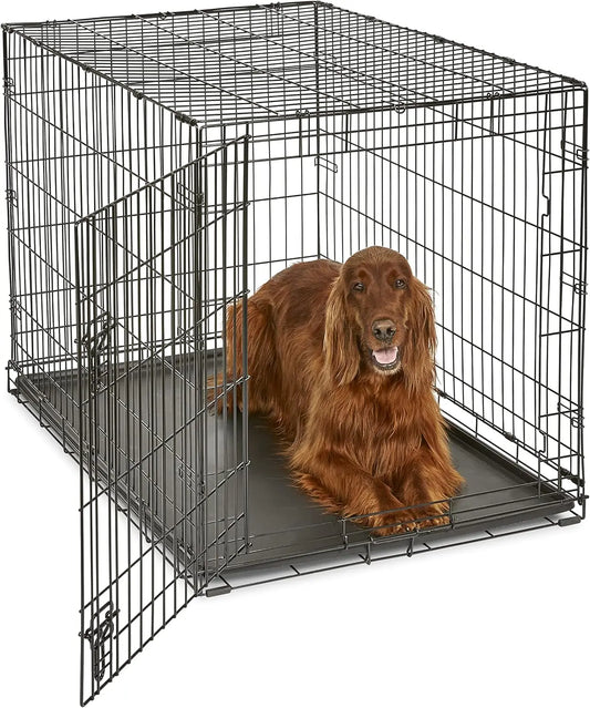 Midwest Homes for Pets Folding Dog Crate with Leakproof Tray
