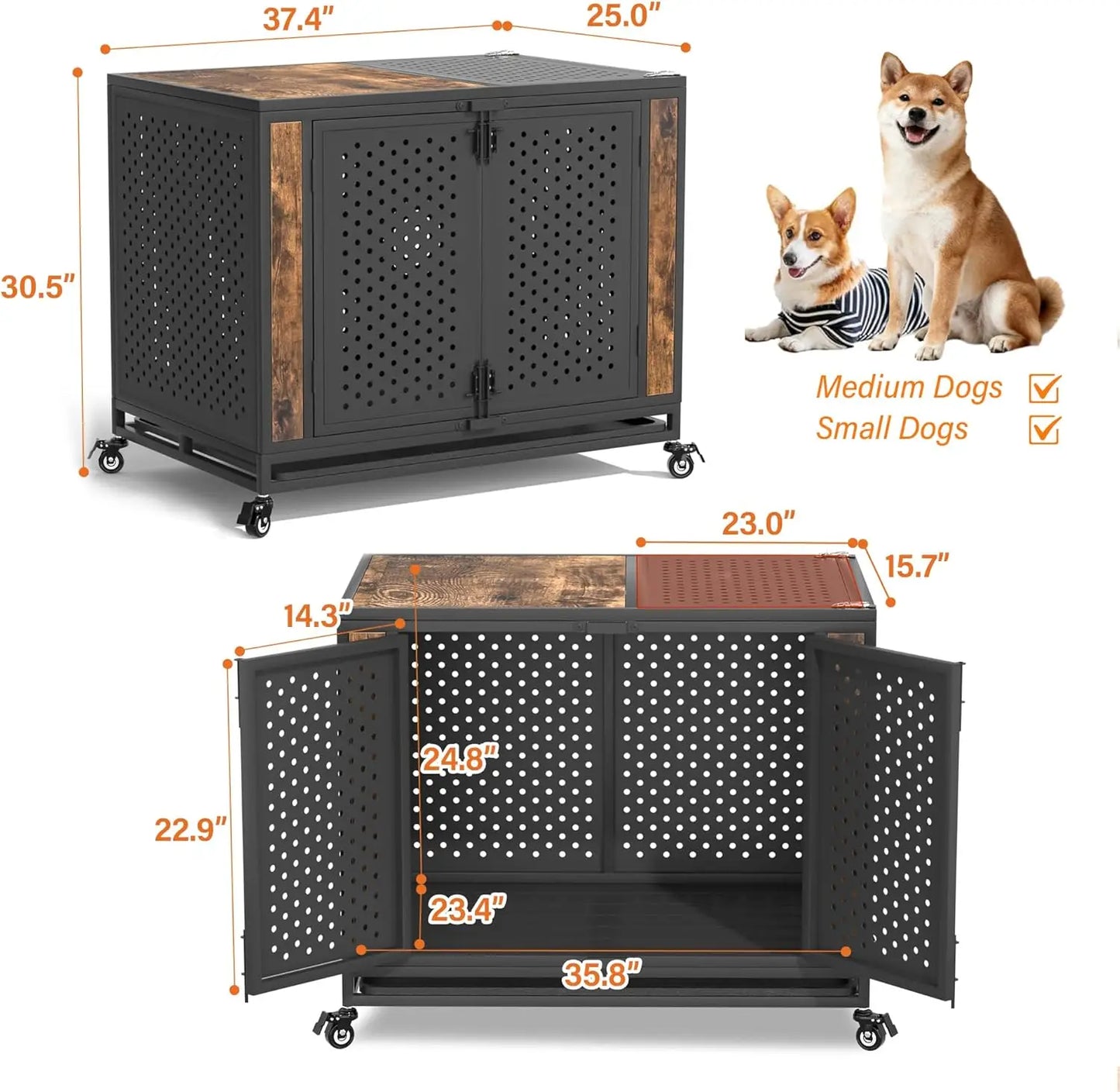 Heavy Duty Dog Crate Furniture for Medium and Large Dogs