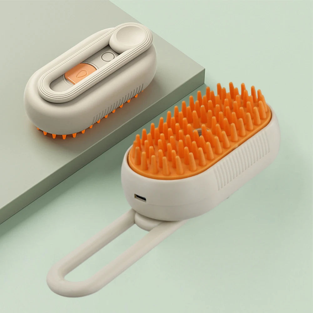 3 In 1 Dog Cat Grooming Brush With Electric Sprayer