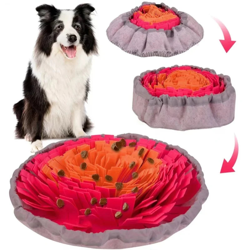 Washable Felt Pet Sniffing Pad For Foldable Dog Slow Feeding
