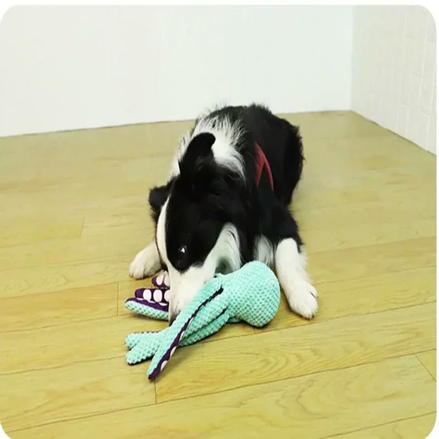 Pet Plush Octopus Interactive Dog Toy For Boredom
