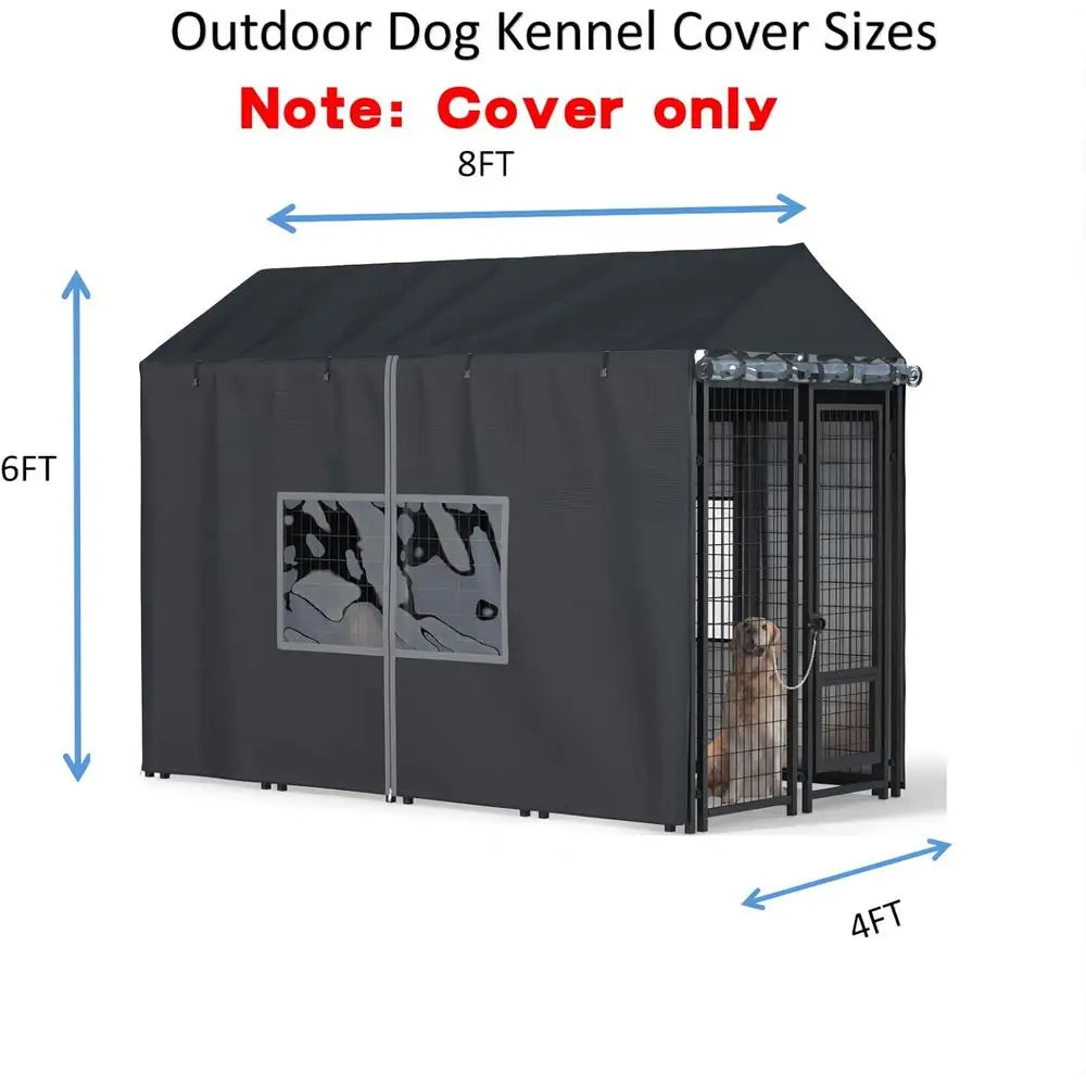 Outdoor Dog Kennel Cover Waterproof 600D Heavy Duty