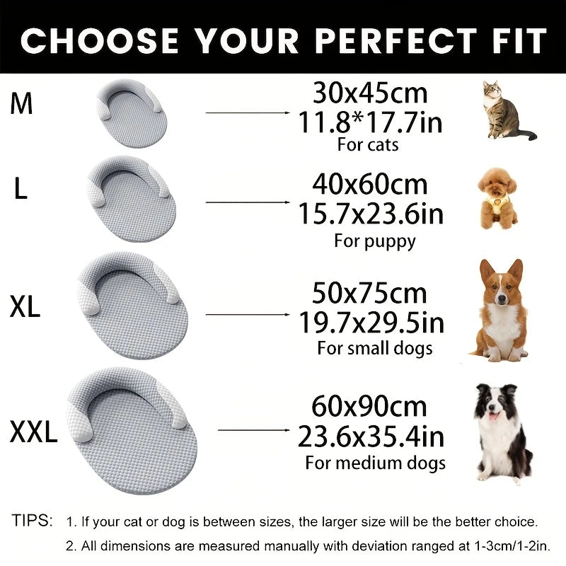 Summer Ice Silk Cooling Pet Mat for Dogs and Cats Indoors