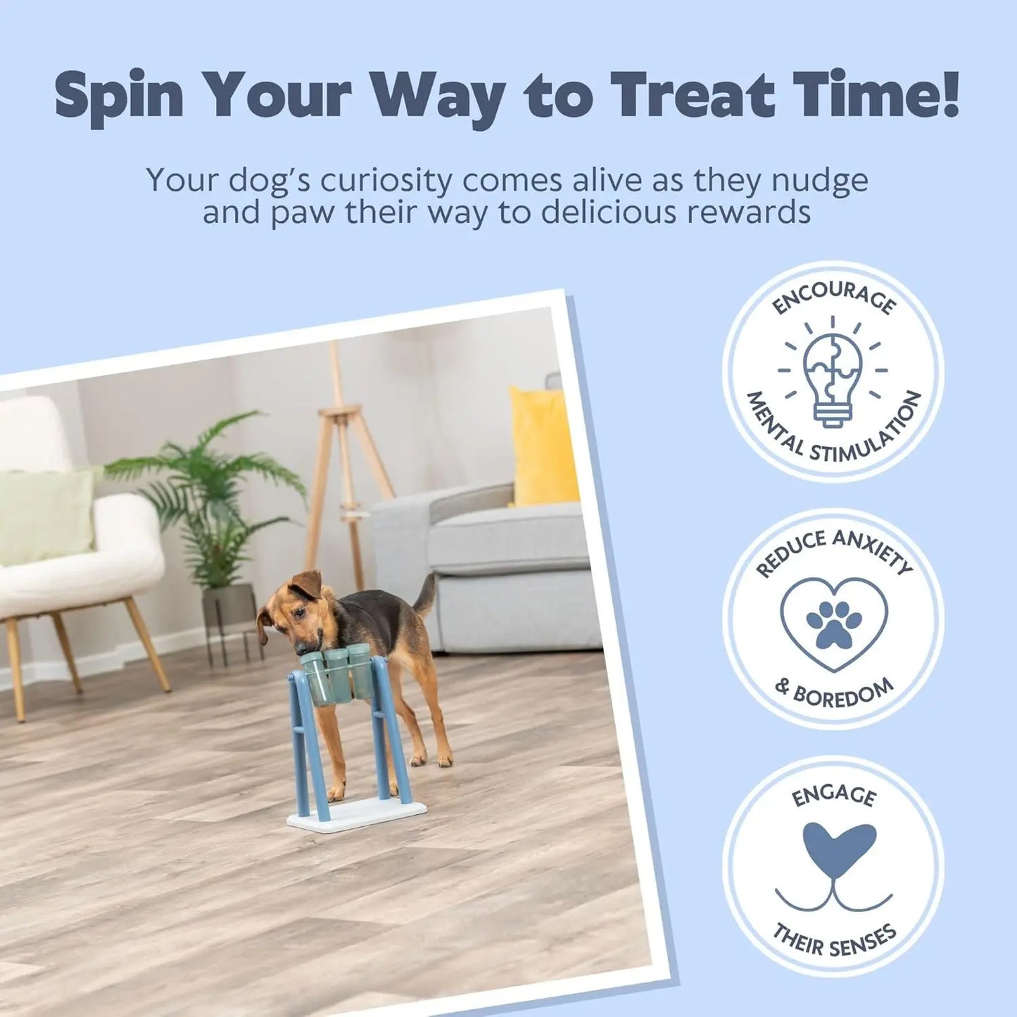 Interactive Dog Puzzle Toy Treat Dispenser For Mental Stimulation