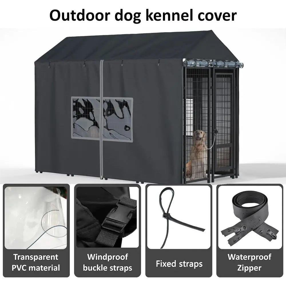 Outdoor Dog Kennel Cover Waterproof 600D Heavy Duty