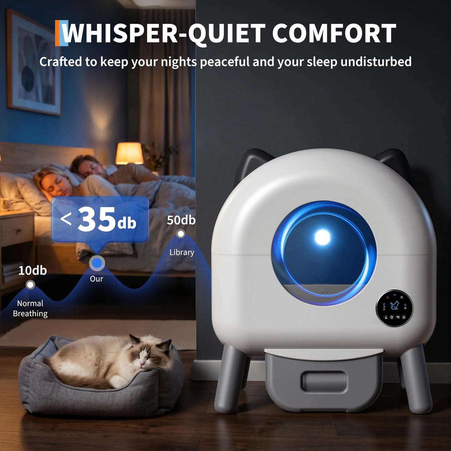 Automatic Self Cleaning Cat Litter Box By Hmiss App Controlled