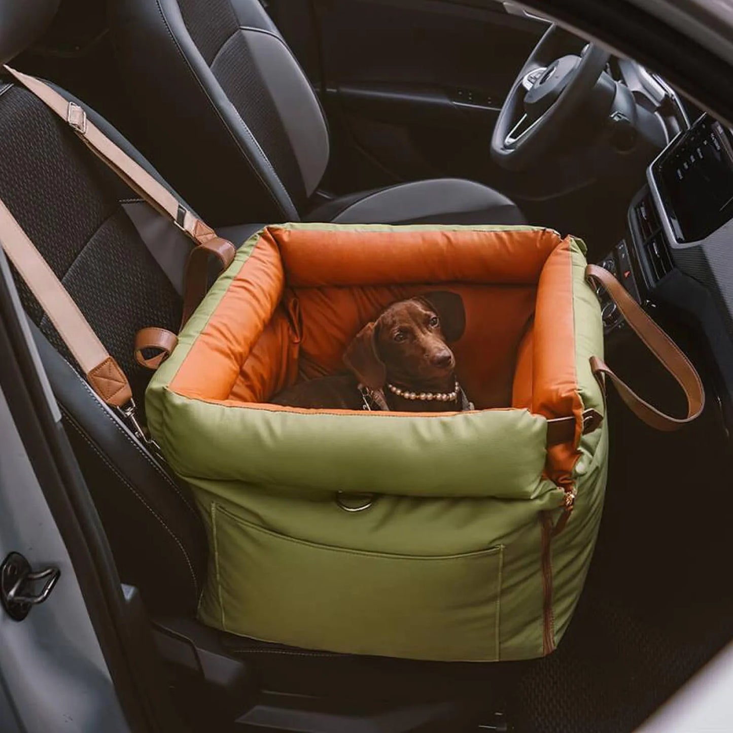 Portable Wireless Pet Car Seat With Harness
