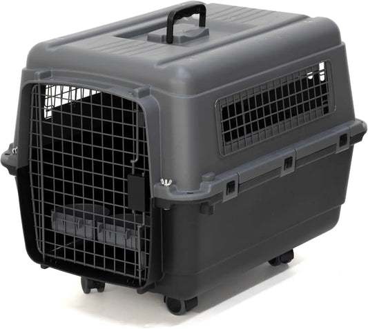 Ufsagcg Airline-Approved Travel Dog Crate With Wheels And Bowls And Accessories