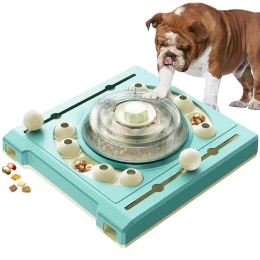 Dog Puzzle Feeder Toy Spin to Release Treat Dispenser
