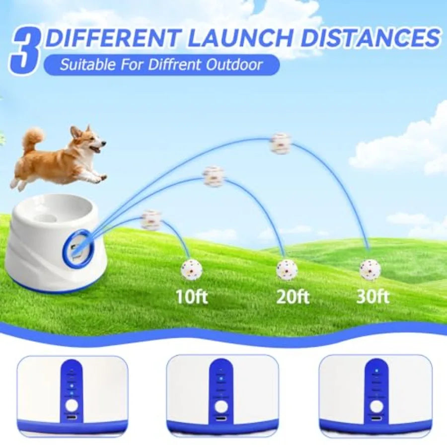 Automatic Dog Ball Launcher With 8 Balls And Adjustable Range