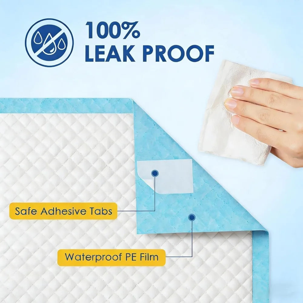 Extra Large Dog Pee Pads 30 Pack With Adhesive Tabs Ultra Absorbent