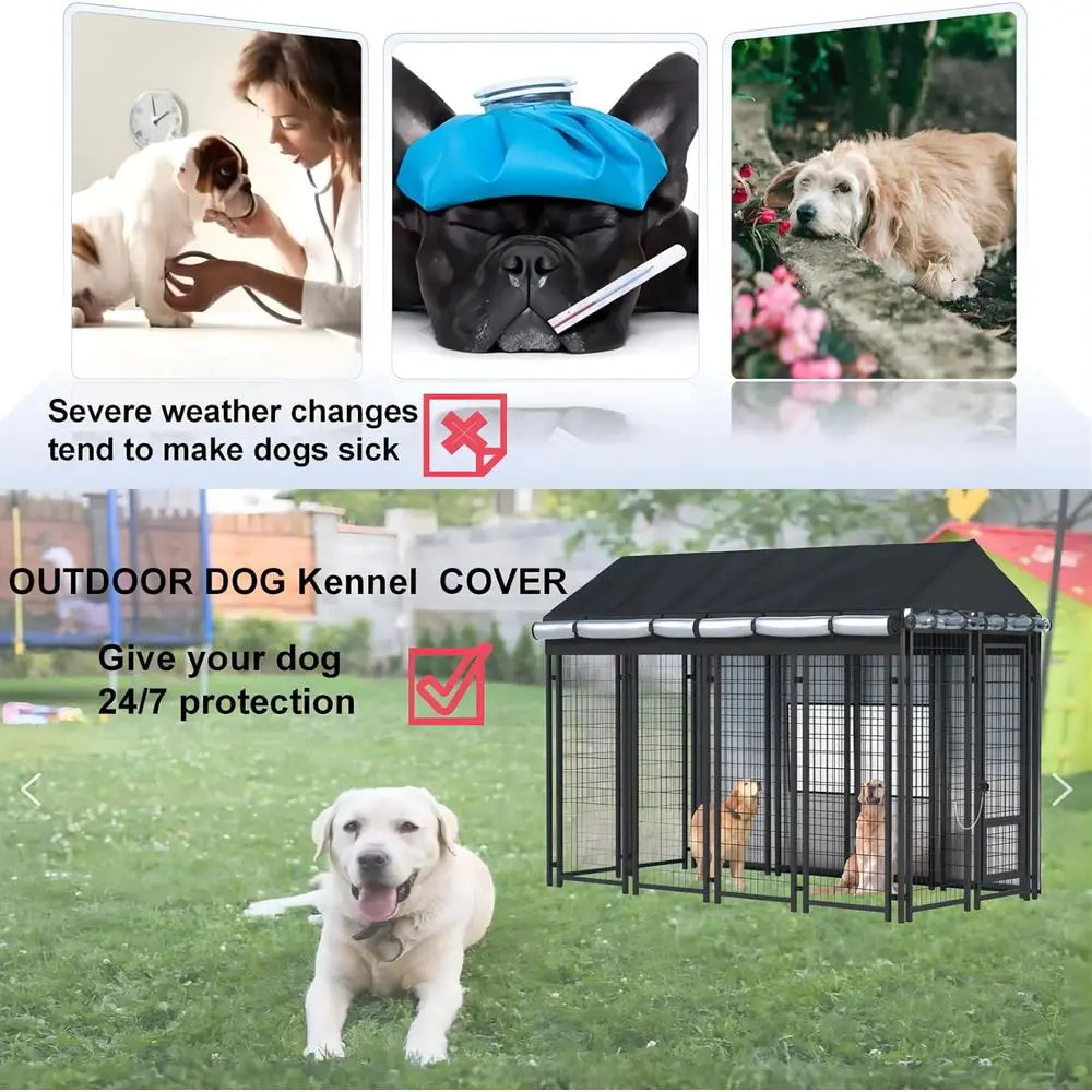 Outdoor Dog Kennel Cover Waterproof 600D Heavy Duty