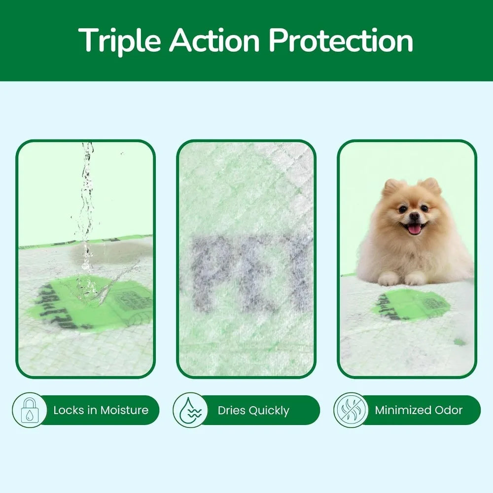 Unscented Puppy Training Pads 50 Count High Absorbency Plant Based
