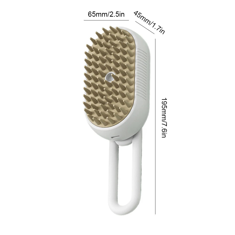 3 In 1 Dog Cat Grooming Brush With Electric Sprayer