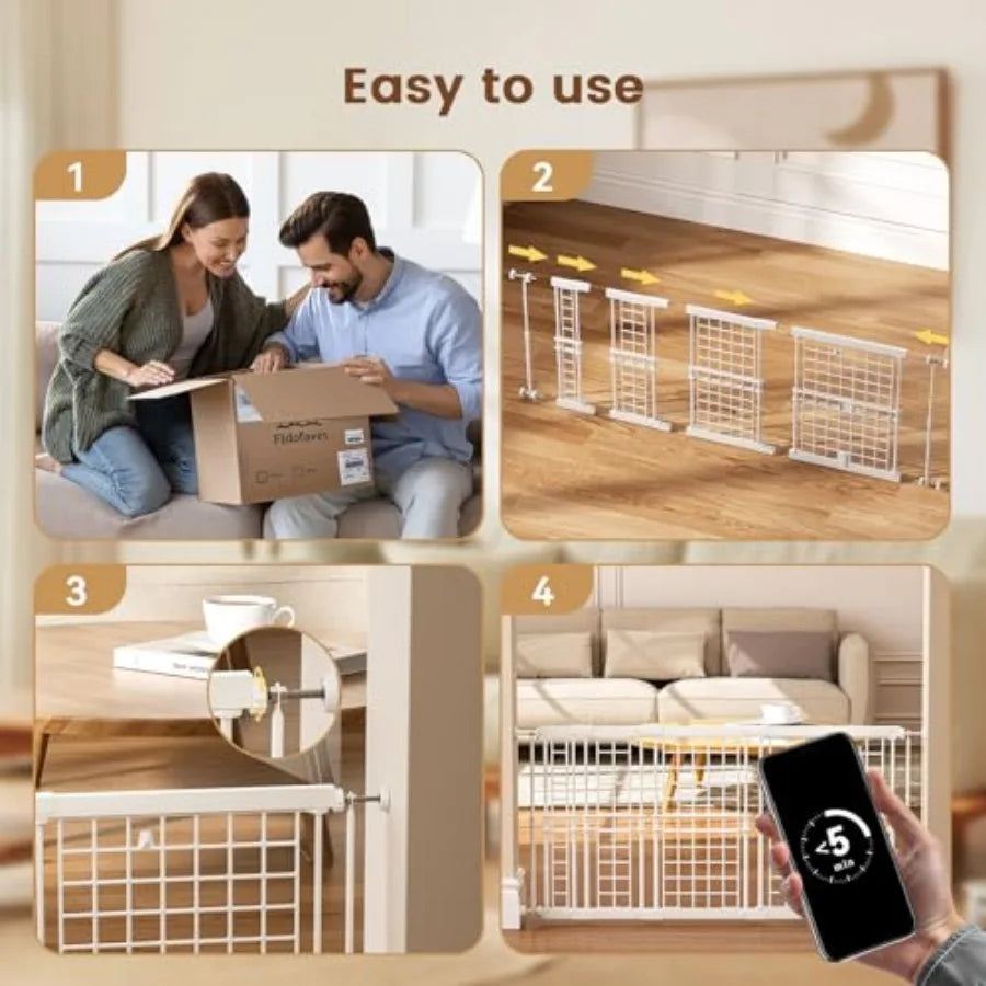Fldofaves Adjustable Dog Gate For Doorways And Stairs