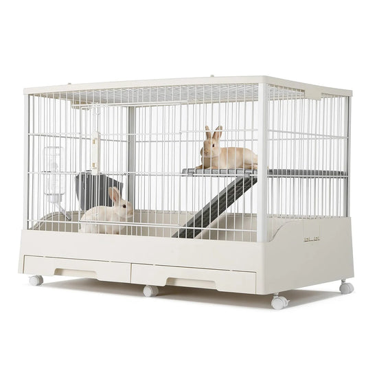 Himiss Spacious Large Rabbit Hutch With Removable Trays