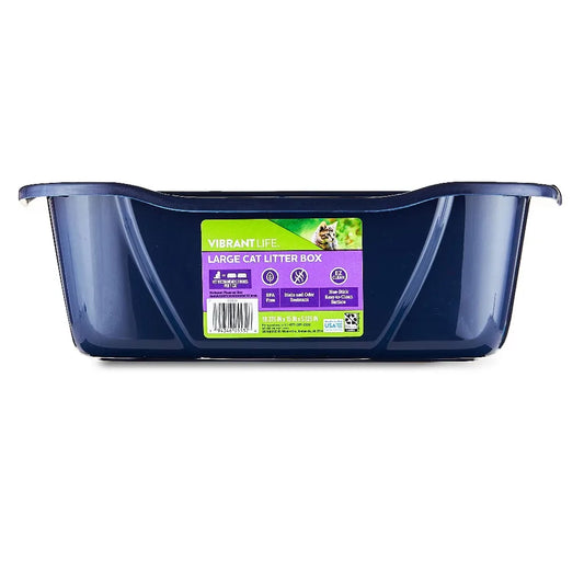 Large Open Cat Litter Box With Low Entry and Removable Lid