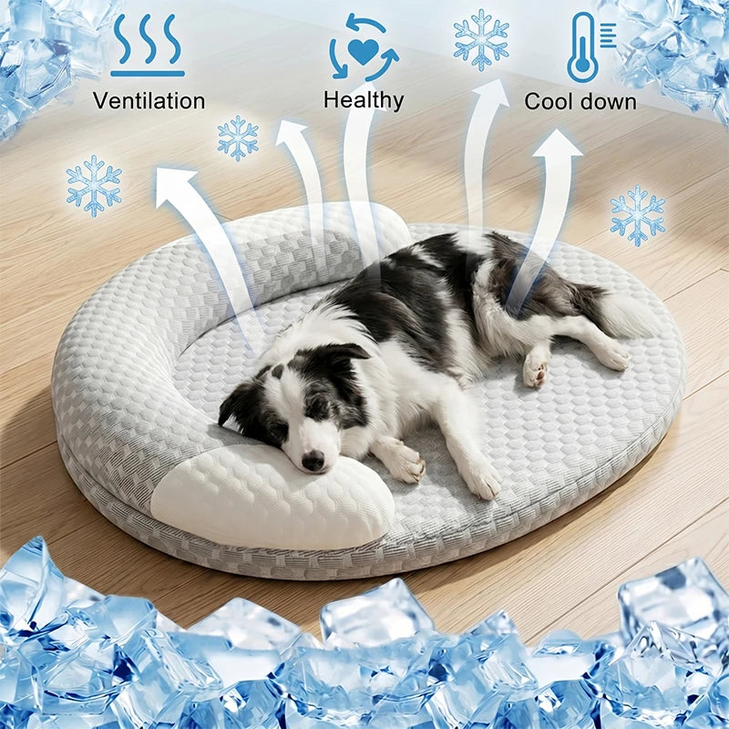 Summer Ice Silk Cooling Pet Mat for Dogs and Cats Indoors