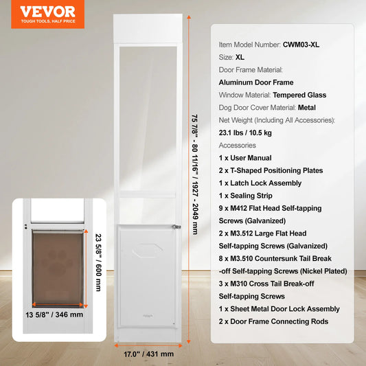 Aluminum Frame Sliding Glass Door Adjustable Height Secure For Pets