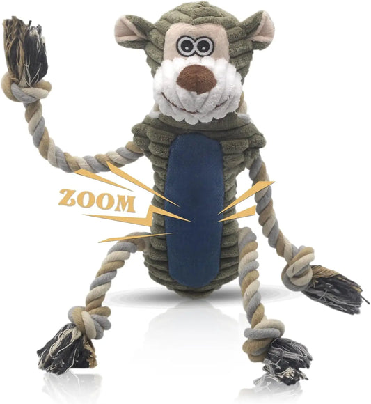 Funny Plush Dog Chew Toys Squeaky Tug War Puppy Toys