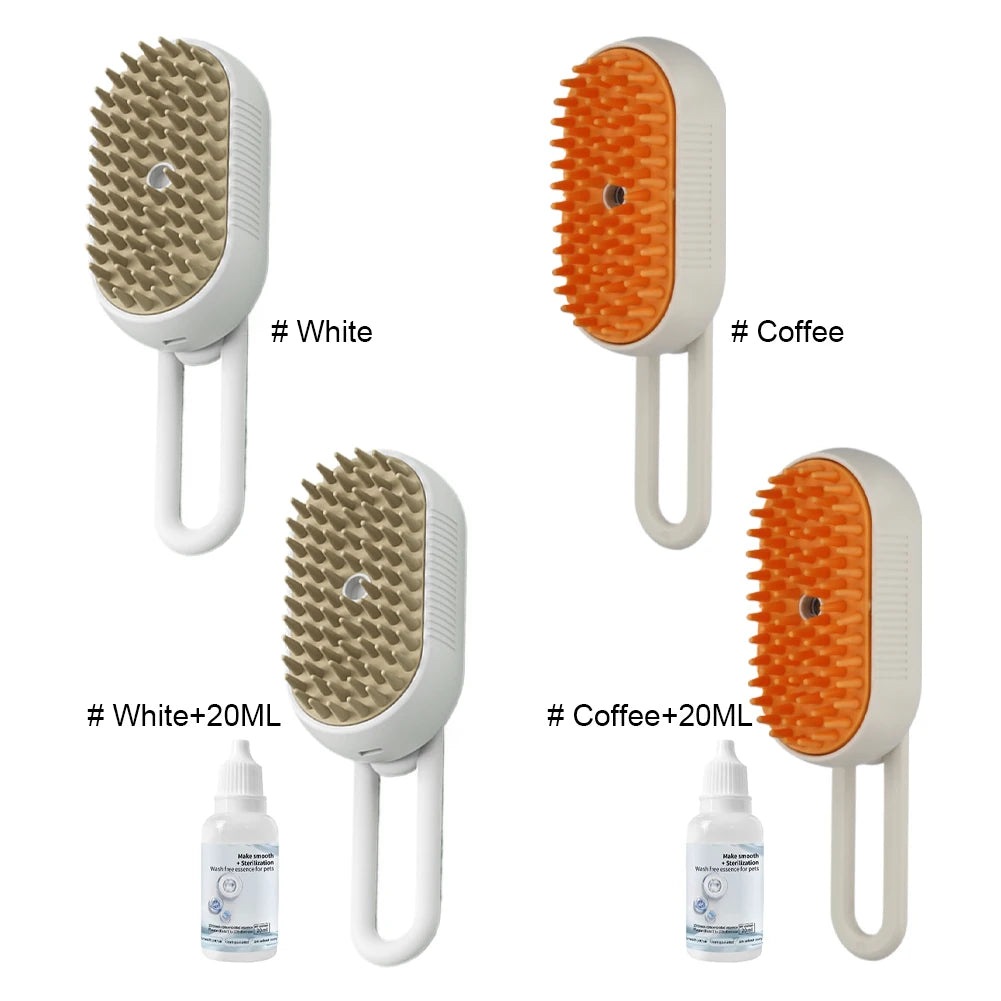 3 In 1 Dog Cat Grooming Brush With Electric Sprayer